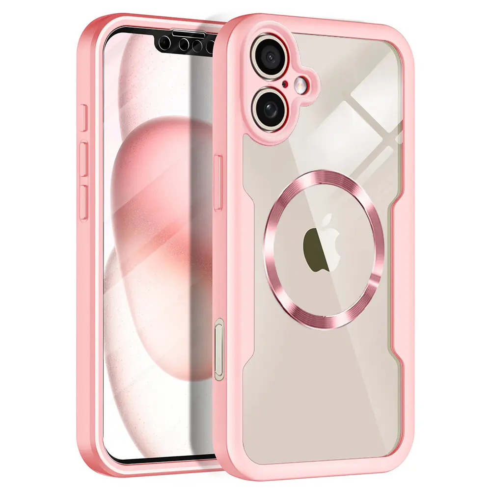 Techsuit ColorVerse 360 MagSafe Series + Ochranné sklo iPhone 17 Růžová