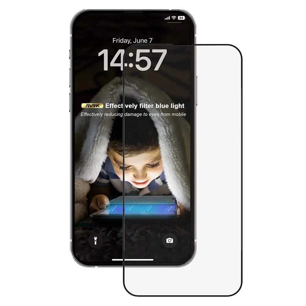 ANANK 2.5D 3X Zesílené proti modrému světlu iPhone 16 Pro černá