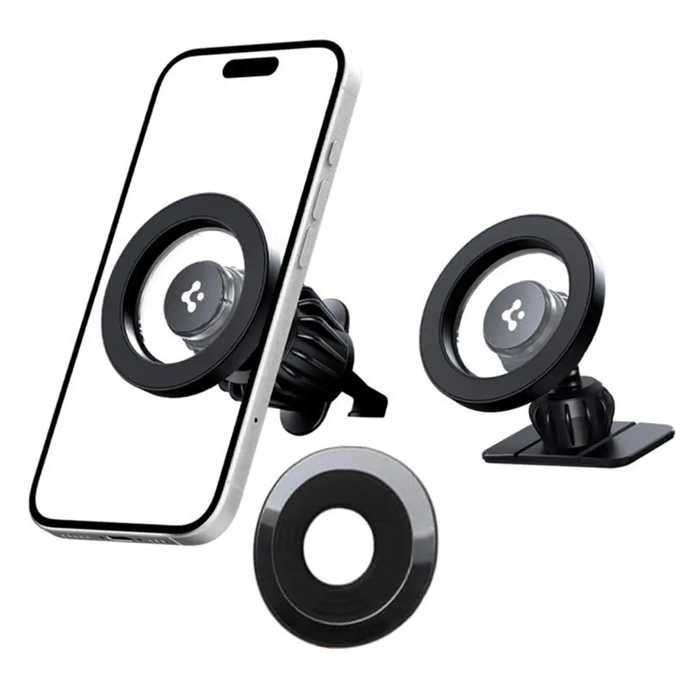 Spigen Car Holder MFT13 MagSafe na palubní desku ventilaci stříbrný