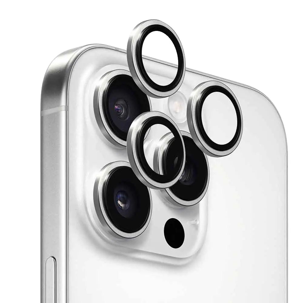 ANANK AR ochrana objektivu iPhone 16 Pro iPhone 16 Pro Max stříbrná