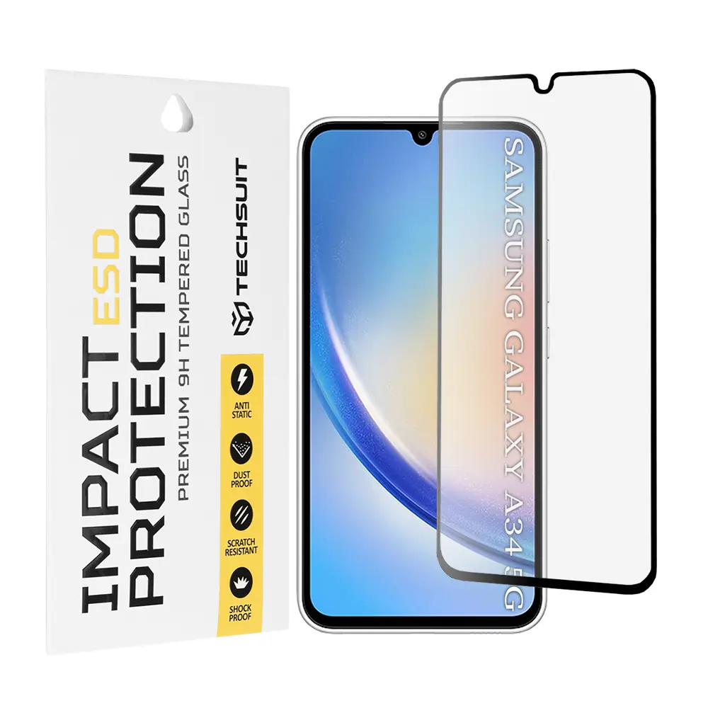 Ochranné sklo Techsuit ESD pro Samsung Galaxy A34 5G černé