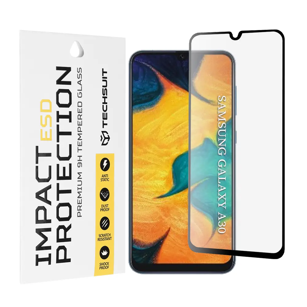 Techsuit ESD sklo pro Samsung Galaxy A30 A50 A20 A30s A50s M21 M31 M30s M30 černé