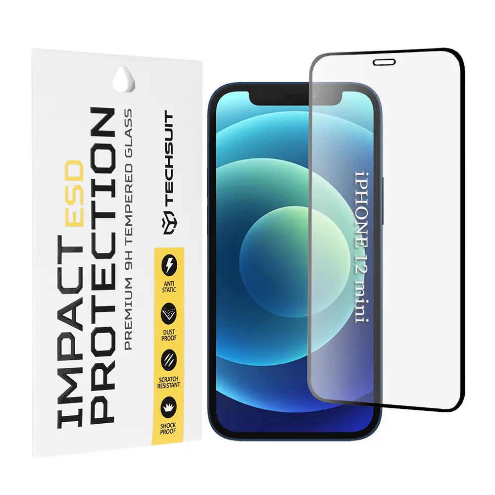 Techsuit ESD sklo iPhone 12 mini černé
