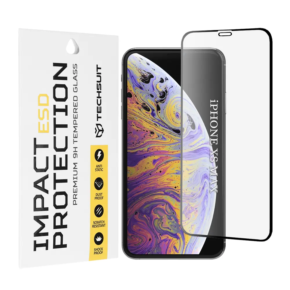 Techsuit ESD Glass pro iPhone XS Max iPhone 11 Pro Max černý