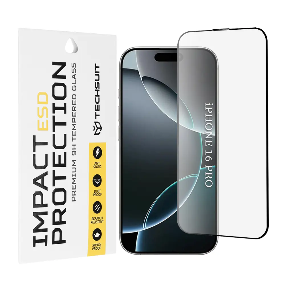 Techsuit ESD Glass pro iPhone 16 Pro černý