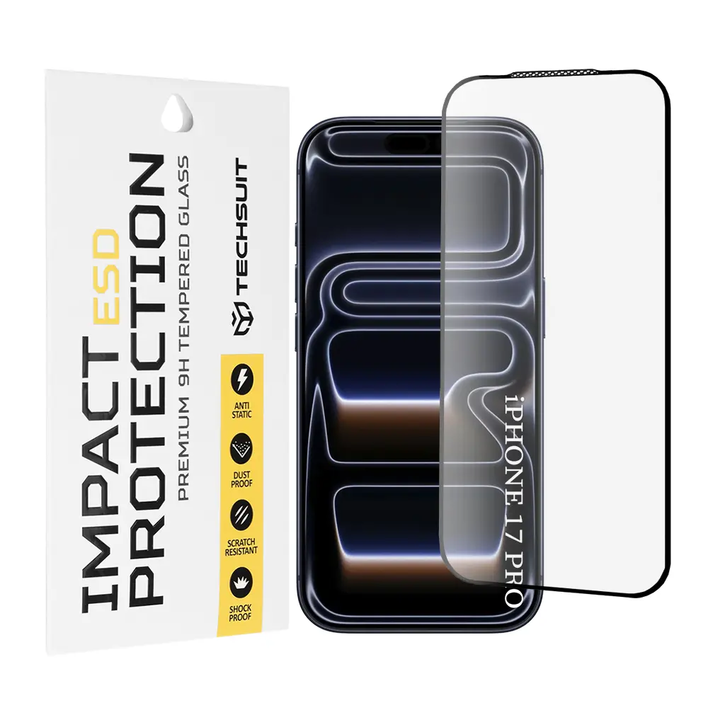 Techsuit ESD Glass pro iPhone 17 Pro černý