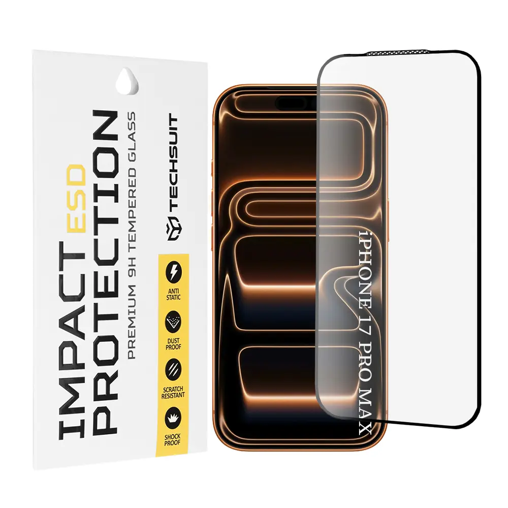 Techsuit ESD sklo iPhone 17 Pro Max černé