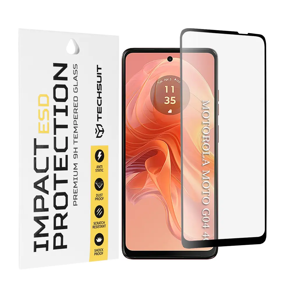 Techsuit ESD sklo pro Motorola Moto G04 G04s G24 G24 Power E14 černé