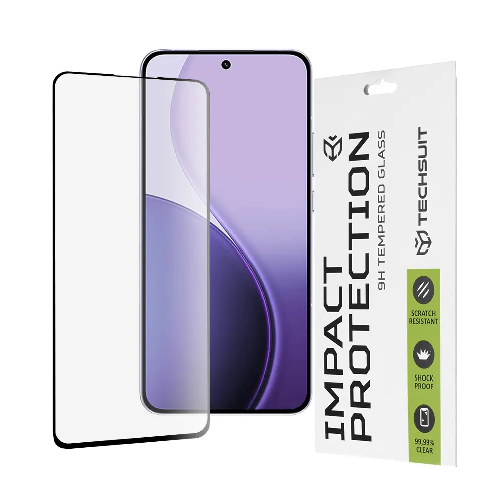 Techsuit 111D Ochranné sklo pro Oppo Reno14 F Reno14 FS 5G černé