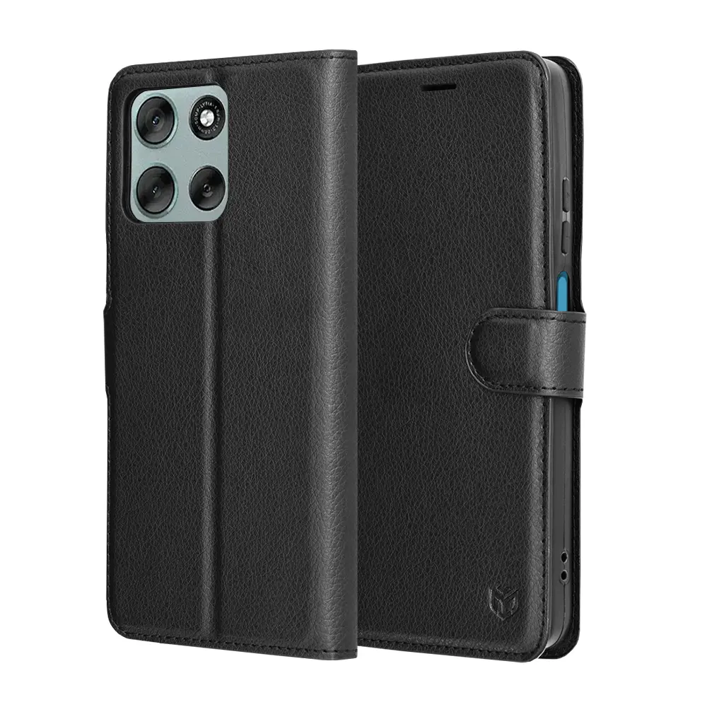 Pouzdro Techsuit Leather Folio pro Motorola Moto G56 černé