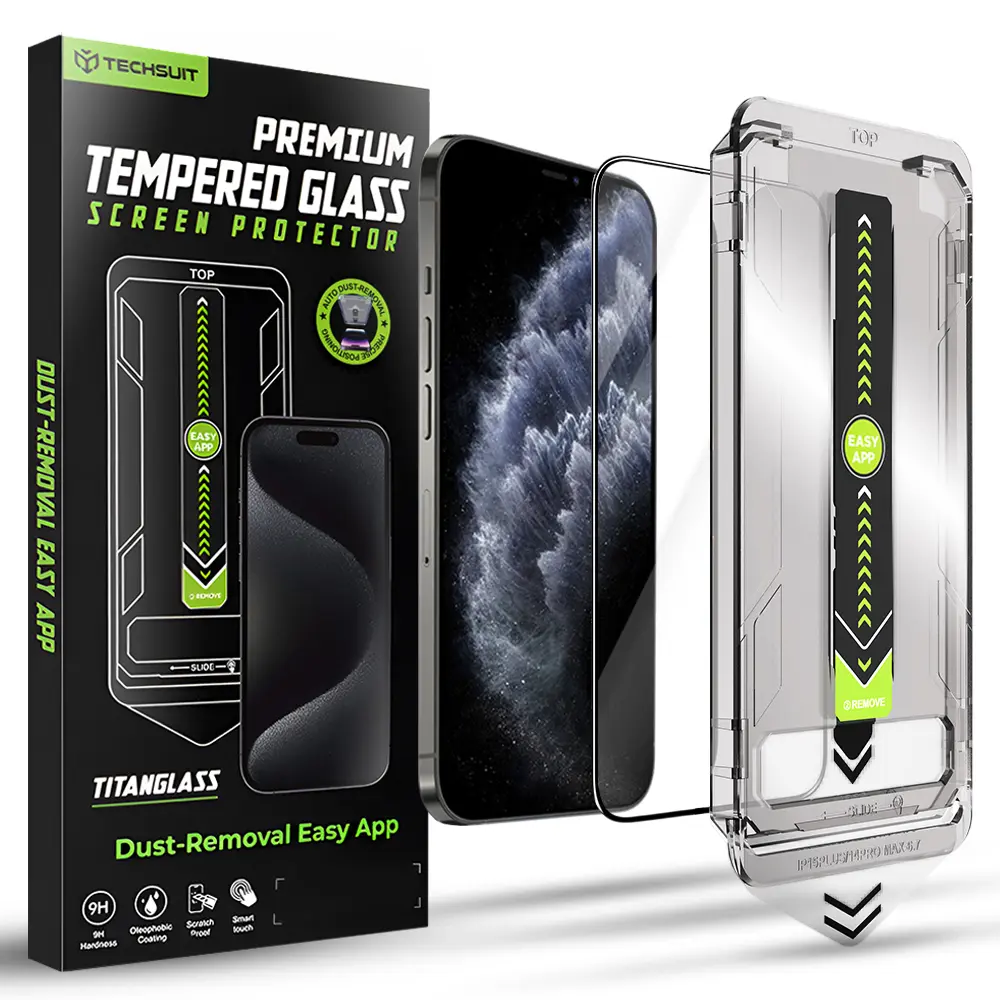 Techsuit TitanGlass FullCover pro iPhone X XS 11 Pro černý