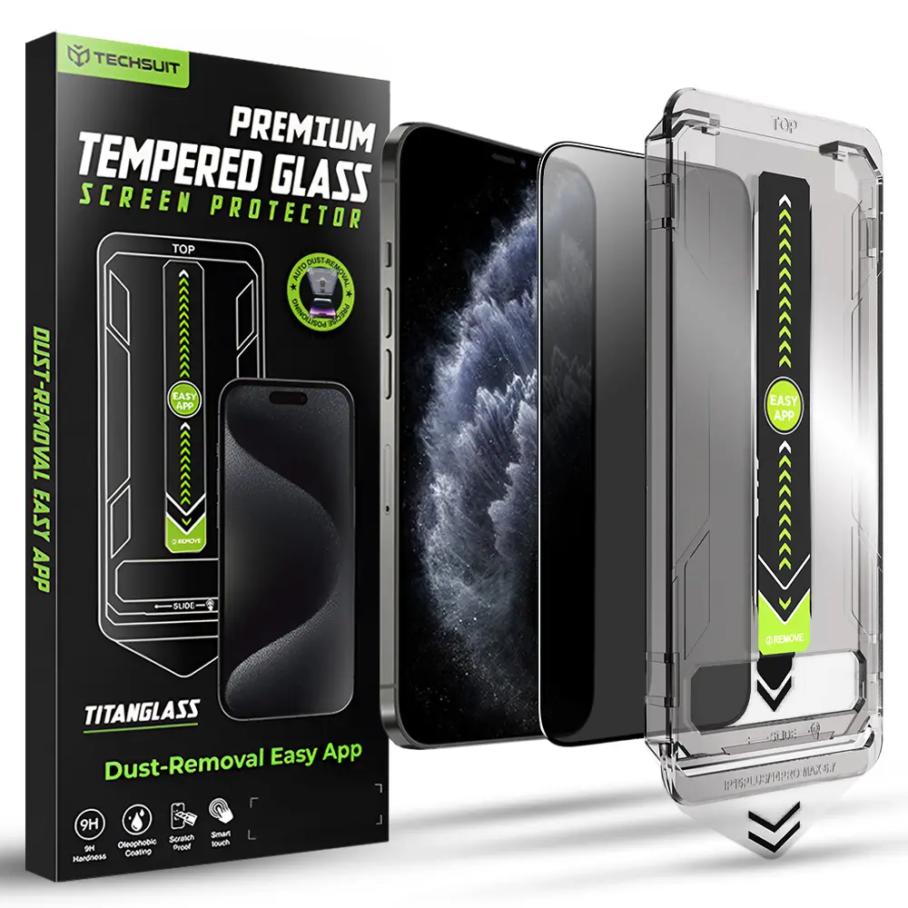 Techsuit TitanGlass FullCover pro iPhone X XS 11 Pro Privacy černá