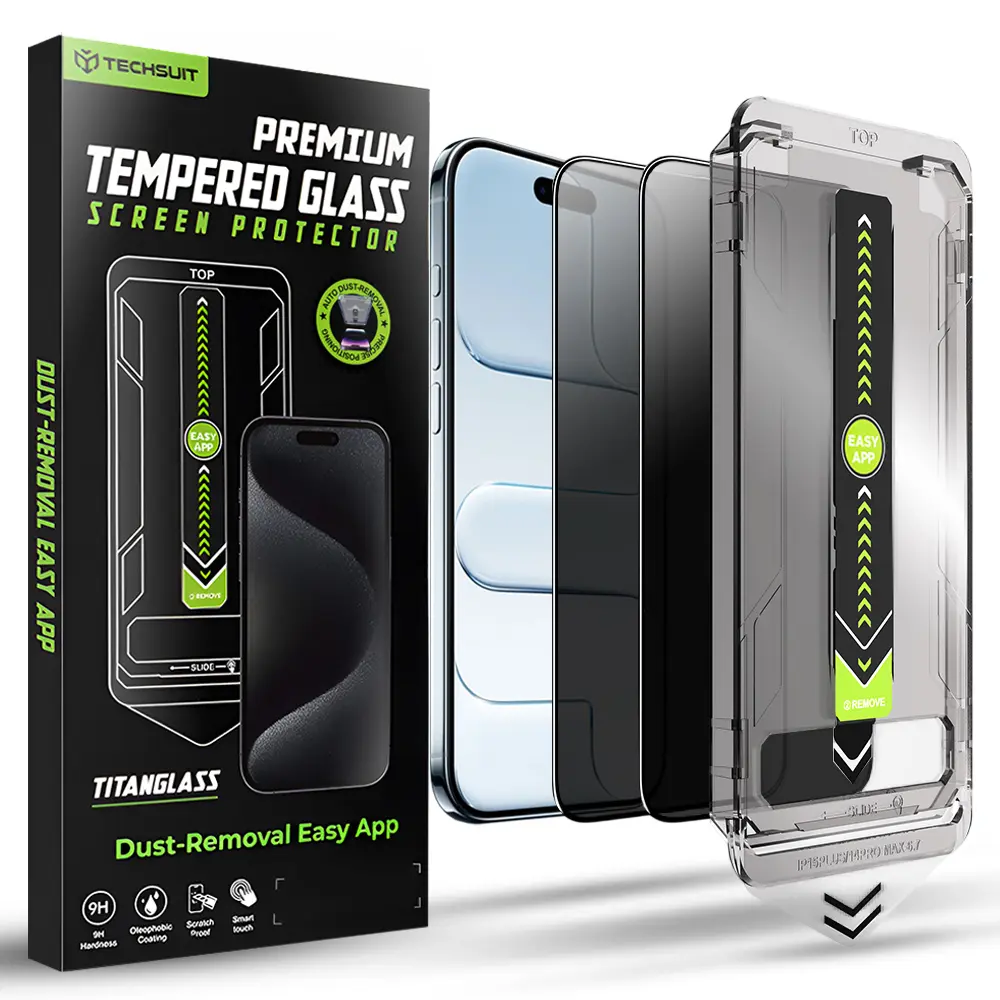 Techsuit TitanGlass FullCover (2 ks) iPhone 17 Air soukromí