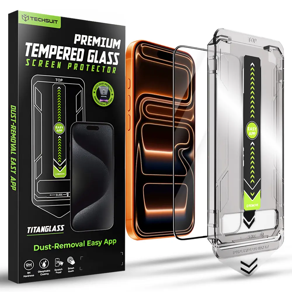 Tvrzené sklo Techsuit TitanGlass FullCover pro iPhone 17 Pro Max-18 Pro Max černé