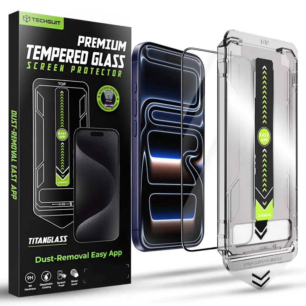 Techsuit TitanGlass FullCover pro iPhone 17 Pro-18 Pro černé
