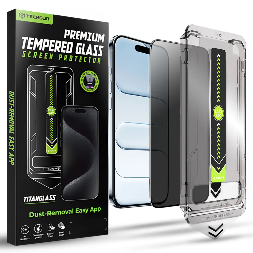 Techsuit TitanGlass FullCover iPhone 17 Air Privacy černé sklo