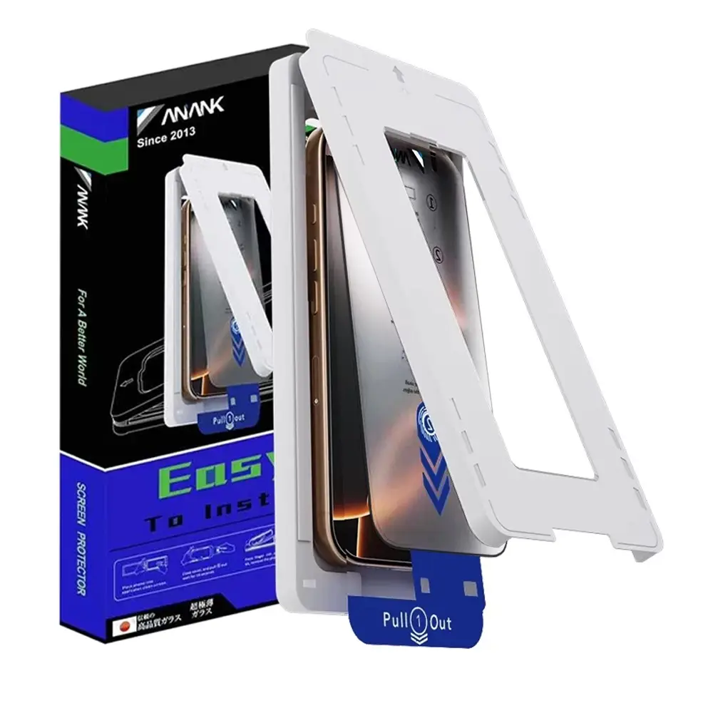 ANANK 2.5D 5X zesílený HD chránič obrazovky s instalační sadou iPhone 17 Pro černý
