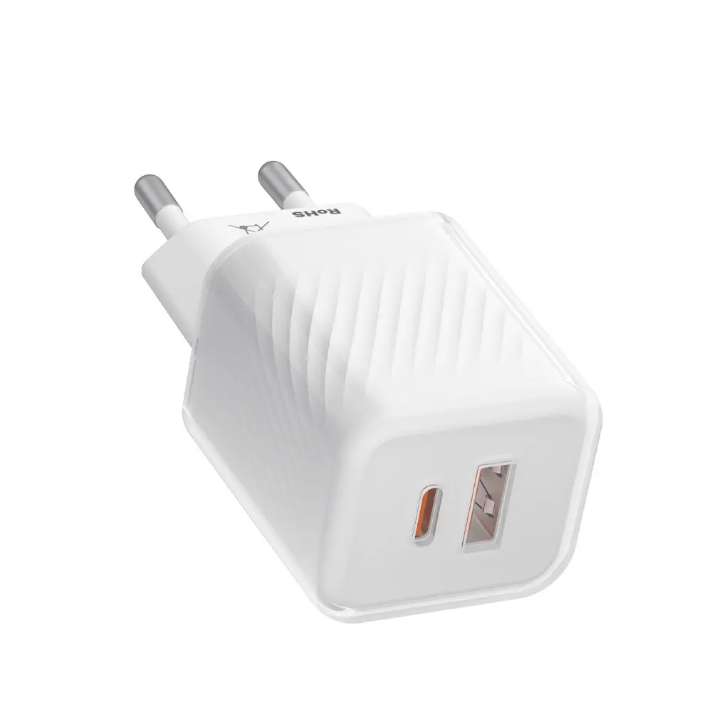 Nabíječka Blueo Dual Port 1x USB 1x Type-C GaN 35W bílá