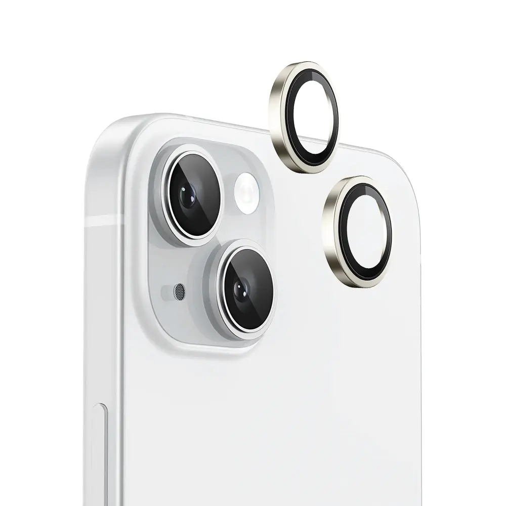 Blueo Original Metal Frame Lens Protector pro iPhone 15/15 Plus žlutý