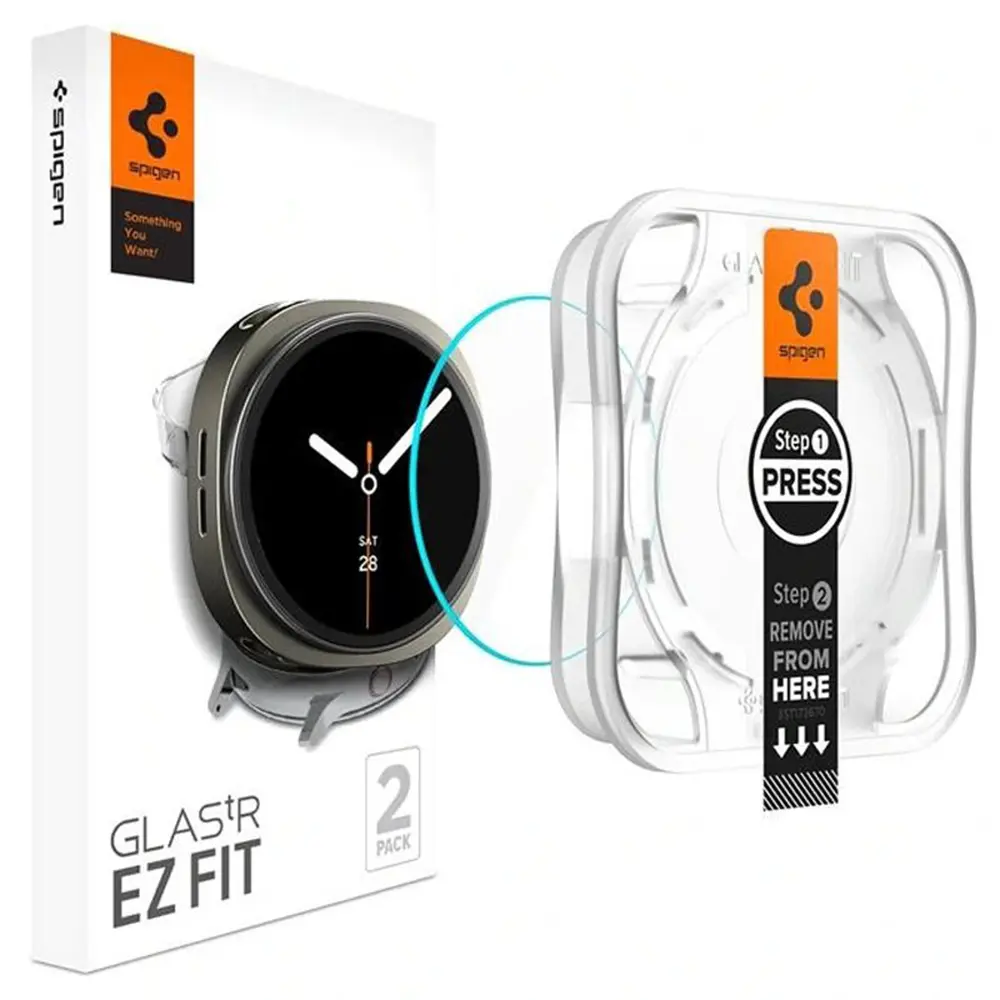 Spigen Glas.tR EZ Fit (2 pack) Samsung Galaxy Watch8 40mm Čirý