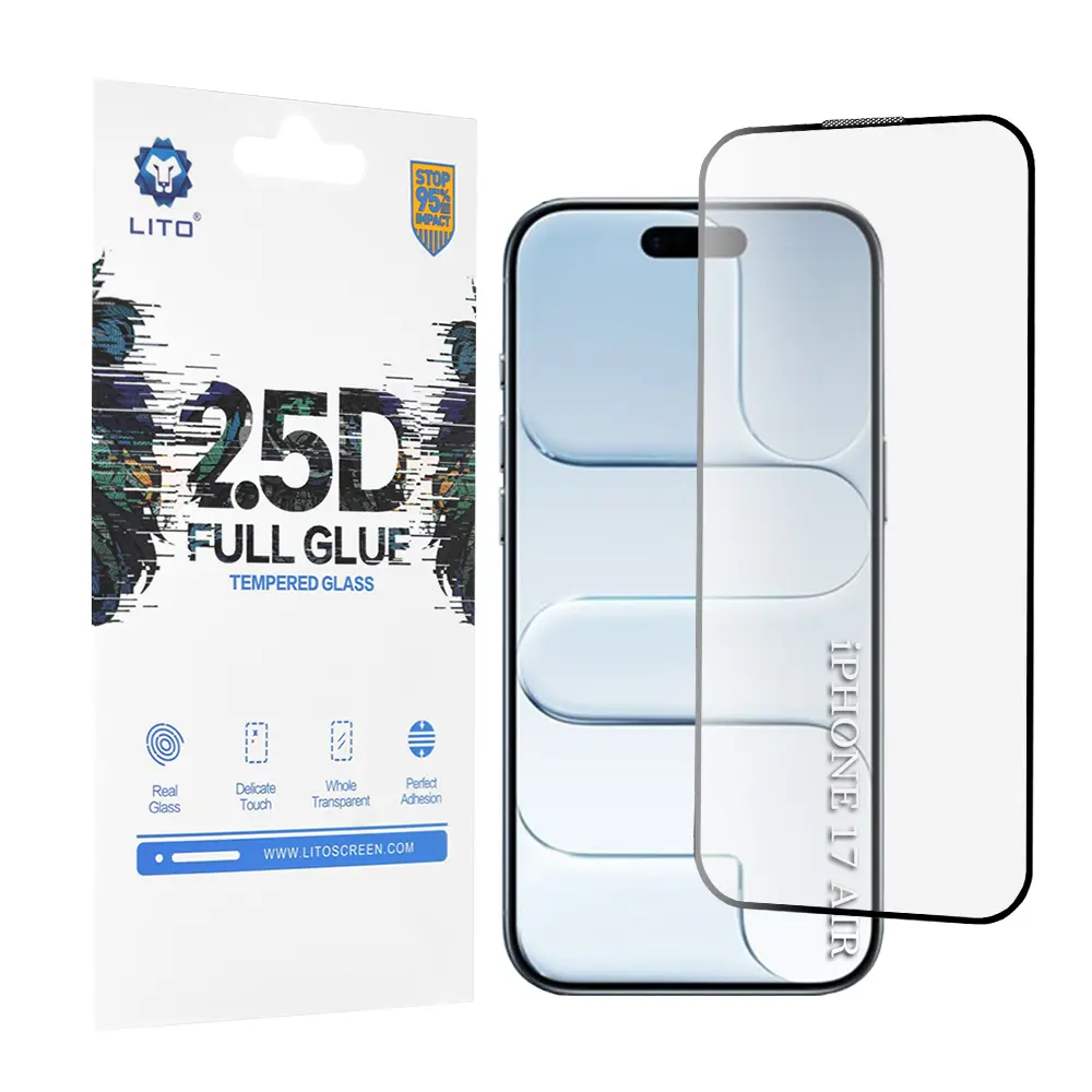Lito 2.5D FullGlue sklo iPhone 17 Air černé