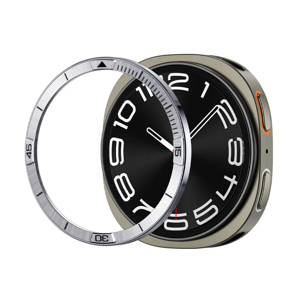 Spigen Bezel Tune Pilot pro Samsung Galaxy Watch8 44mm nerezová ocel stříbrná