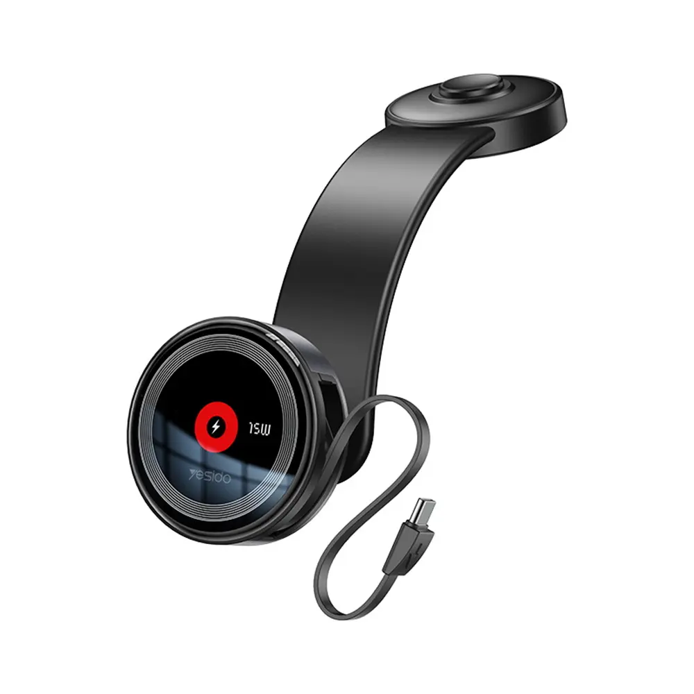 Yesido Car Holder s bezdrátovým nabíjením C314 na palubní desku černý