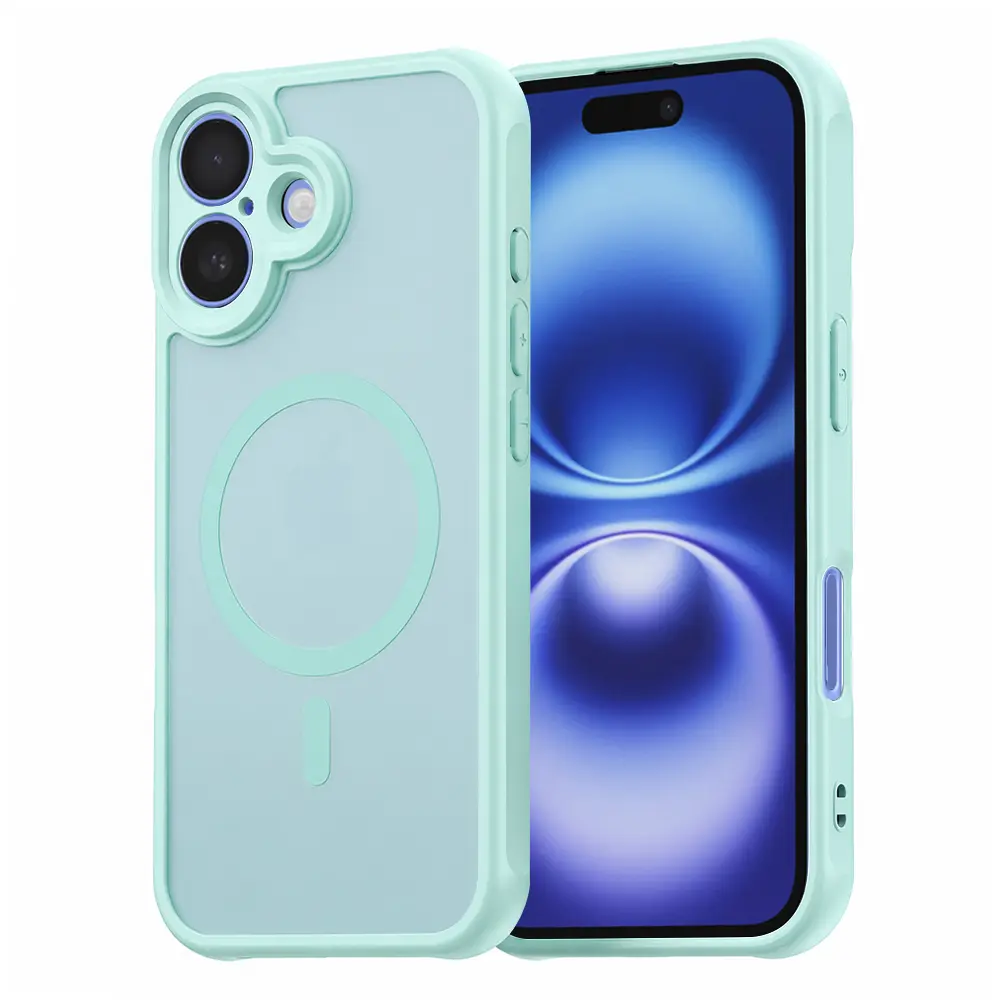 Techsuit HaloFrost II MagSafe pro iPhone 16 v mátově zelené
