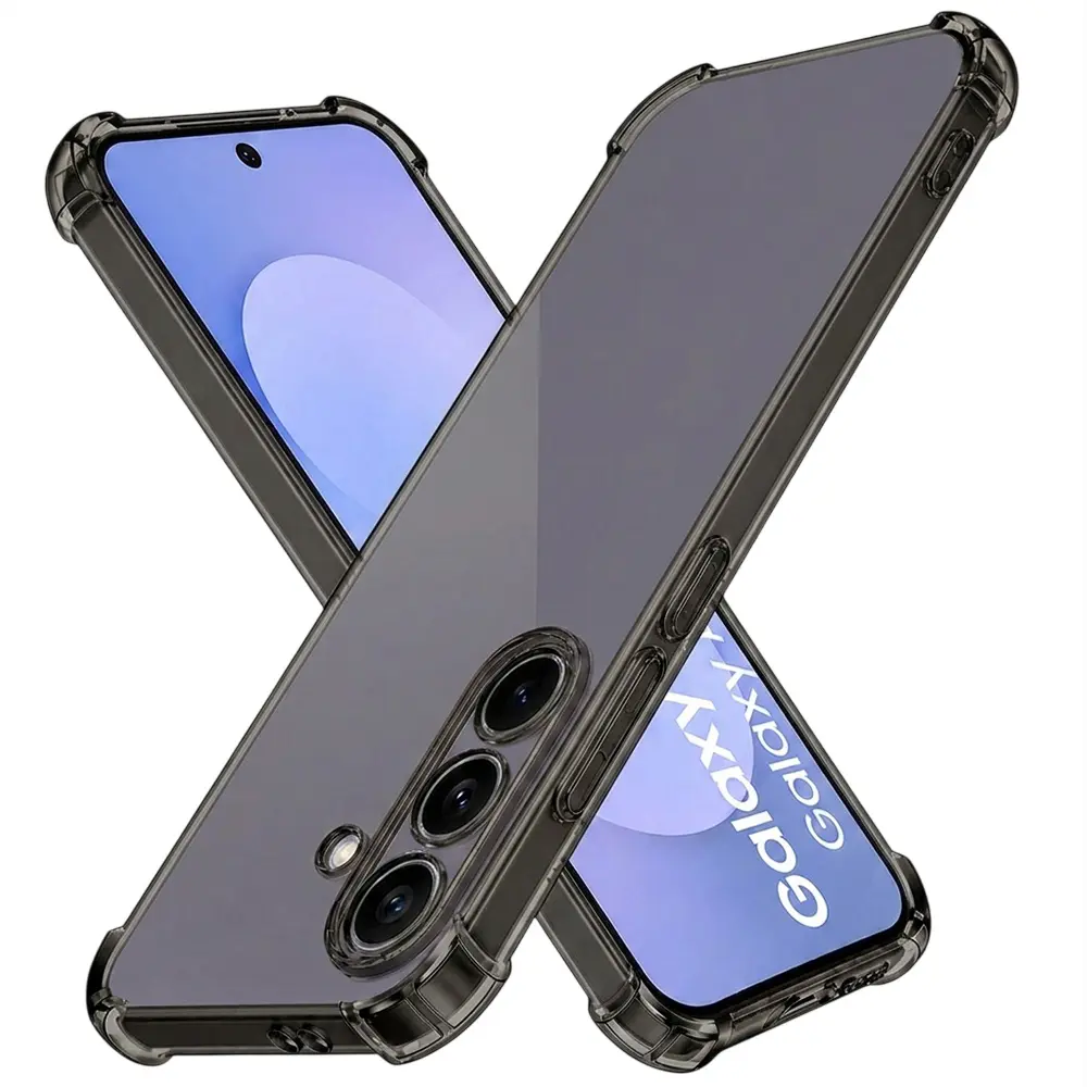 Techsuit Shockproof průhledný silikon Samsung Galaxy S25 FE kouřově černá