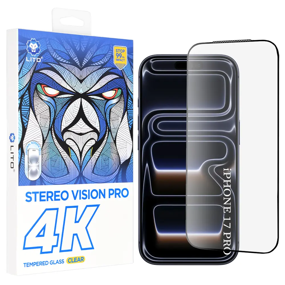 Tvrzené sklo Lito D+ Max 4K pro iPhone 17 Pro-18 Pro černé