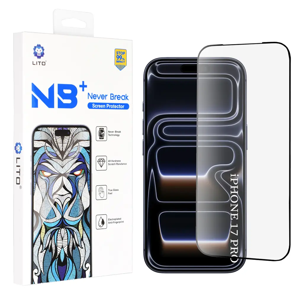 Ochranné sklo na displej Lito iPhone 17 Pro-18 Pro černé
