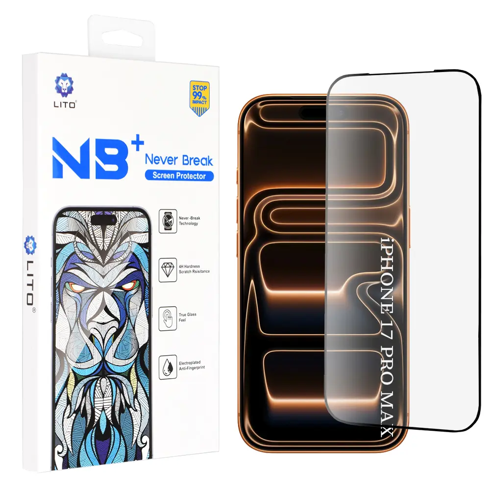 Ochranné sklo Lito iPhone 17 Pro Max-18 Pro Max černé