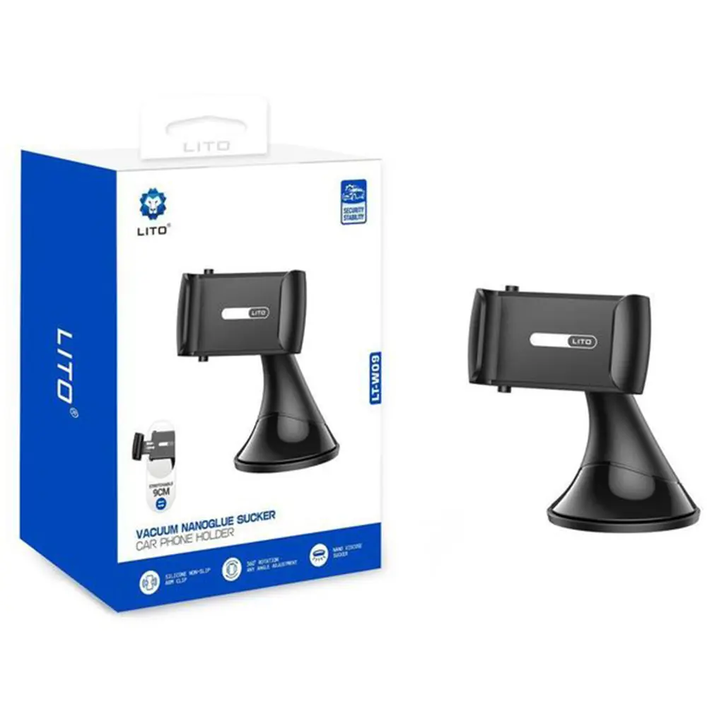 Lito Car Holder Nano Glue Sucker LT-W09 na palubní desku čelní sklo šedý