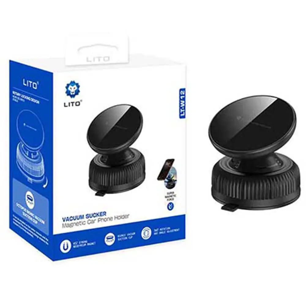 Lito Car Holder LT-W12 na palubní desku magnetický s přísavkou černý