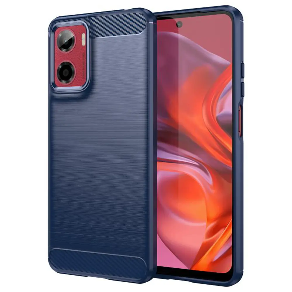 Pouzdro Techsuit Carbon Silicone pro Motorola Moto G05 E15 modré