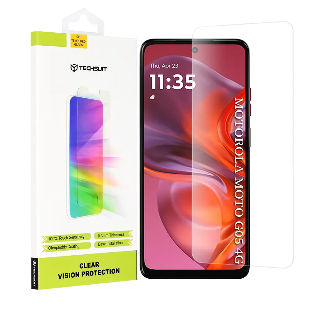 Techsuit Clear Vision Glass pro Motorola Moto G05 E15 průhledný