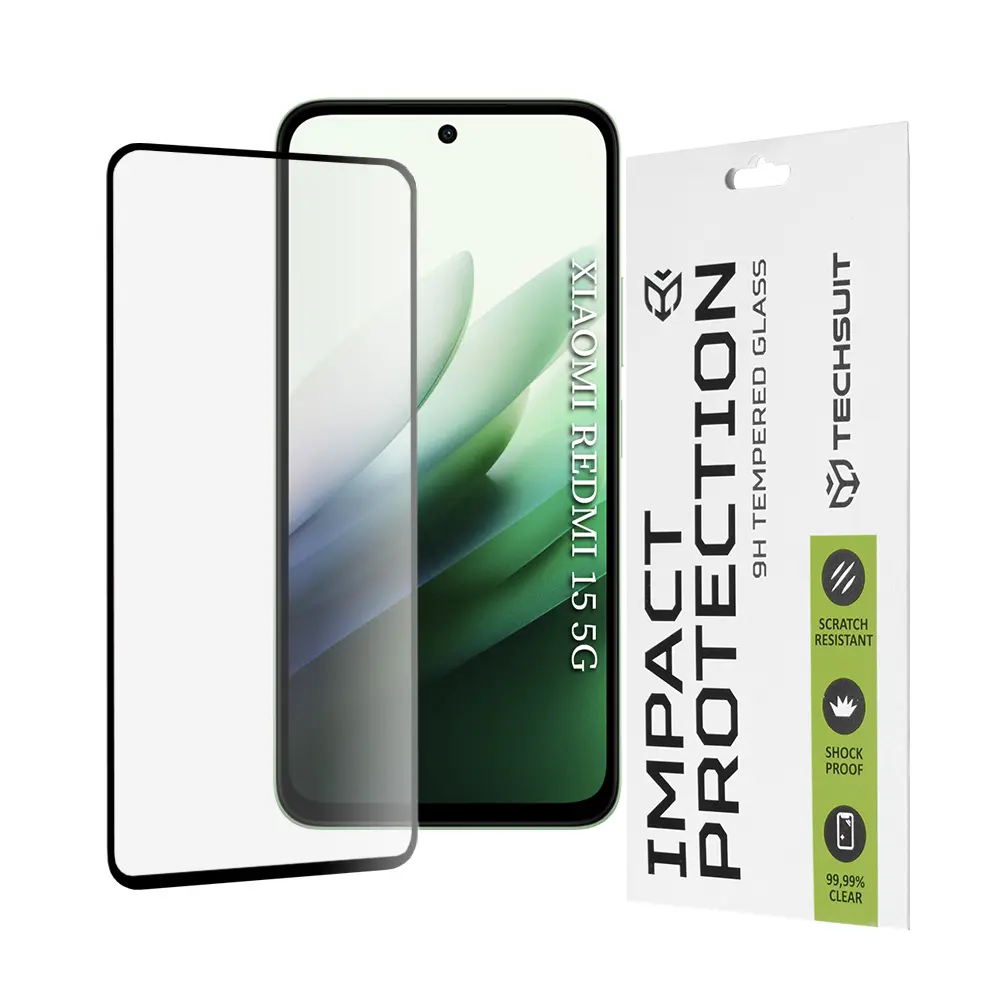 Ochranné sklo Techsuit 111D pro Xiaomi Redmi 15 4G/5G černé