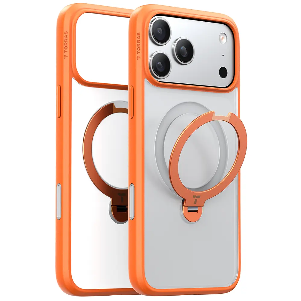 Torras Ostand Spin MagSafe Series pro iPhone 17 Pro oranžová