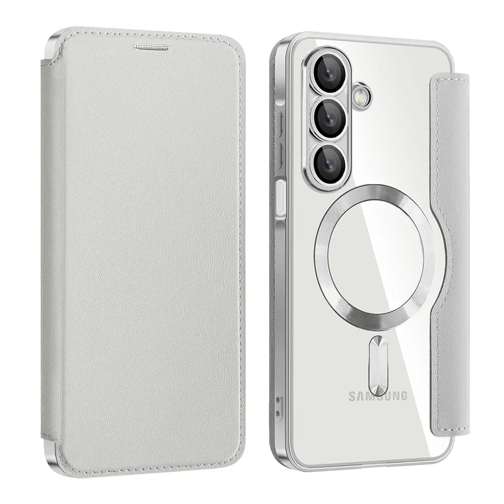 Pouzdro na knihu Techsuit SmartMag pro Samsung Galaxy A17 5G / A17 4G šedé