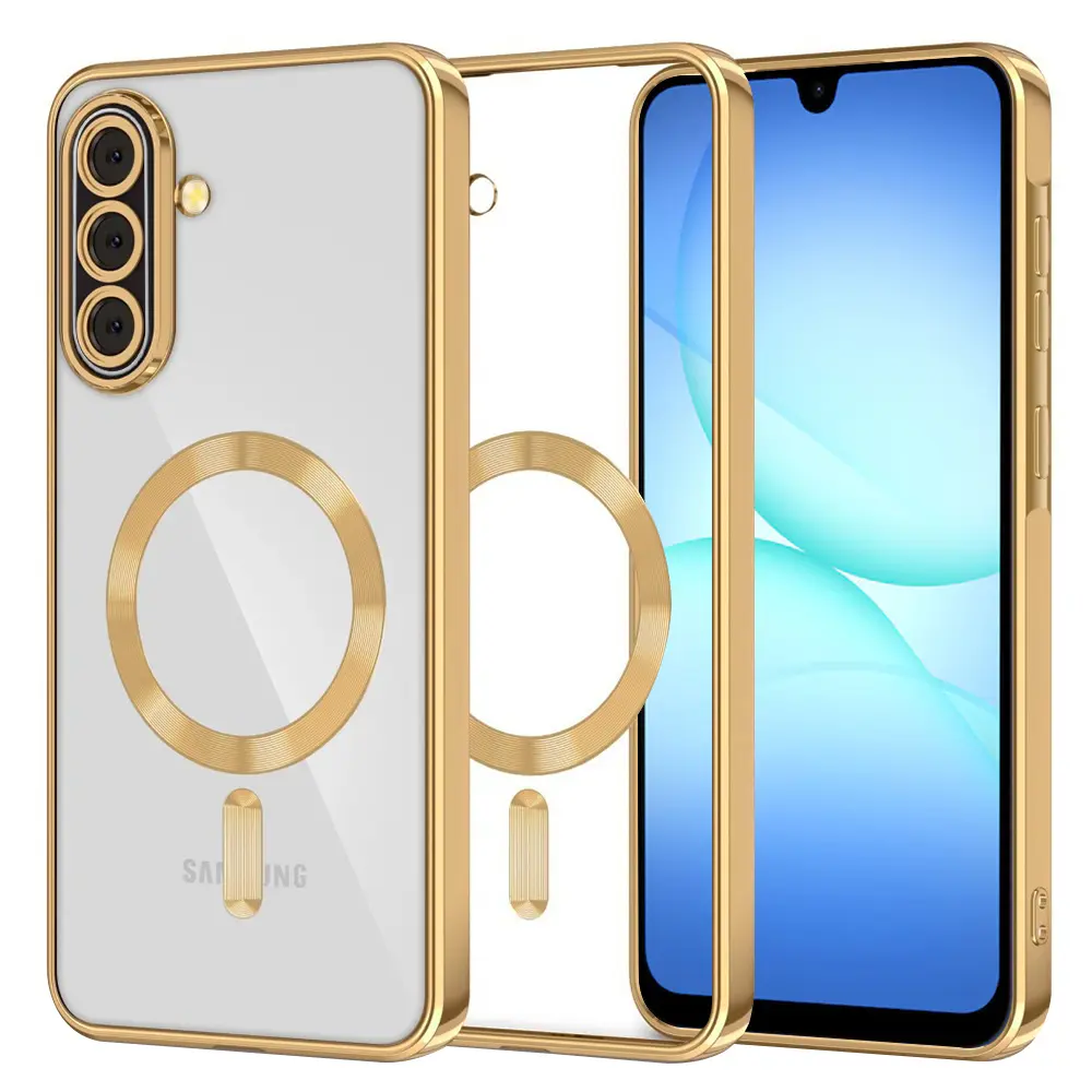 Techsuit Luxury Crystal MagSafe pro Samsung Galaxy A17 5G A17 4G zlatá