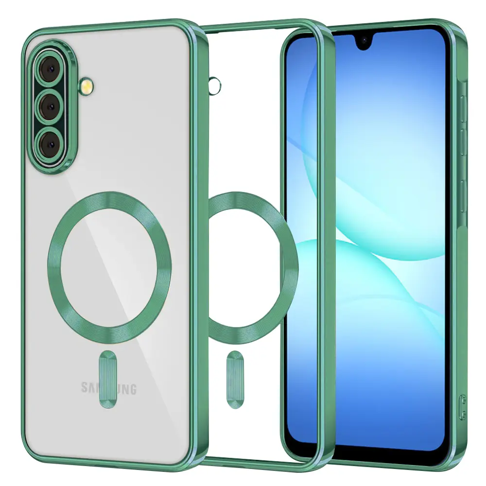 Techsuit Luxury Crystal MagSafe pro Samsung Galaxy A17 5G A17 4G světle zelená