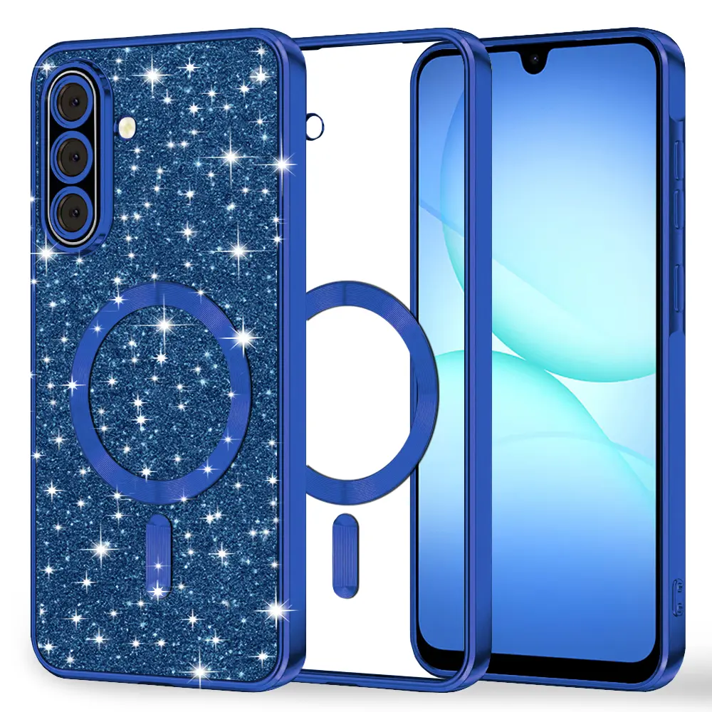 Techsuit Luxury Glitter MagSafe pro Samsung Galaxy A17 5G / A17 4G tmavě modrá