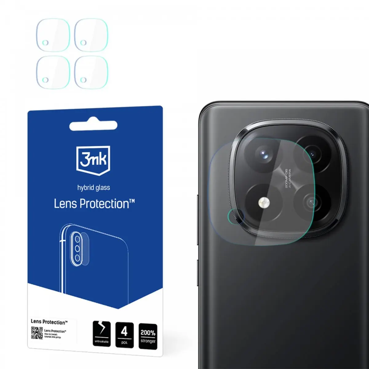 3mk Ochrana objektivu (4 ks) Xiaomi Redmi Note 14 Pro+ 5G Čirá