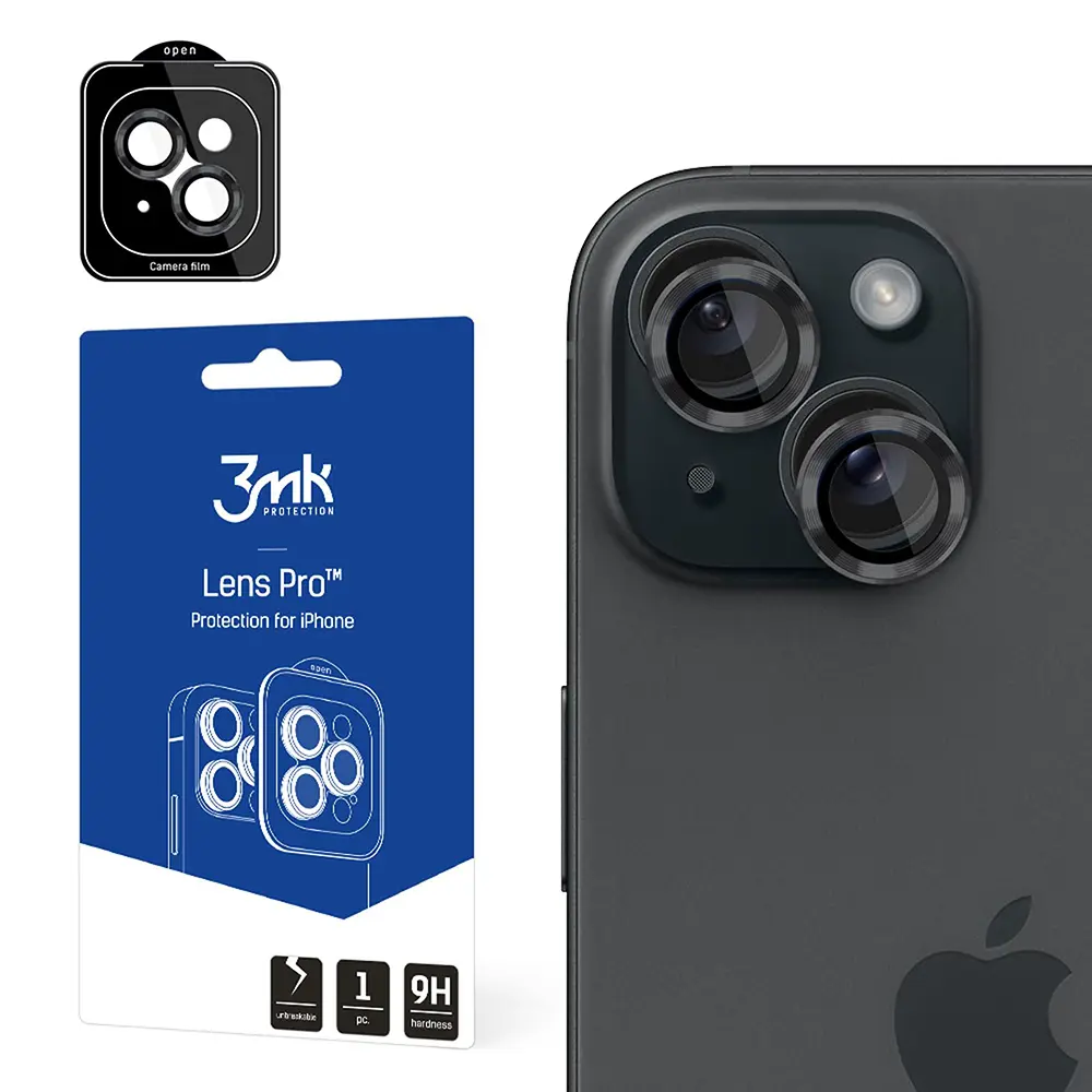 3mk Lens Protection Pro iPhone 15 grafitová