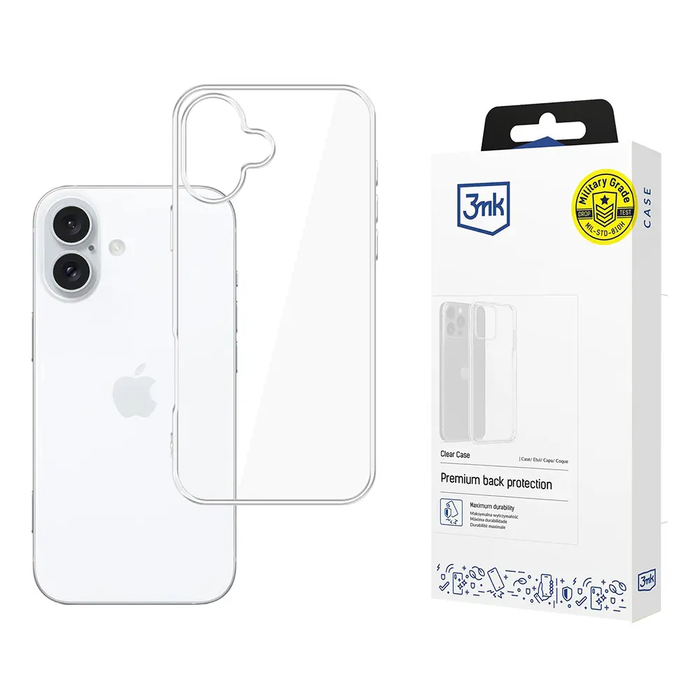 3mk Clear Case iPhone 16 Průhledný