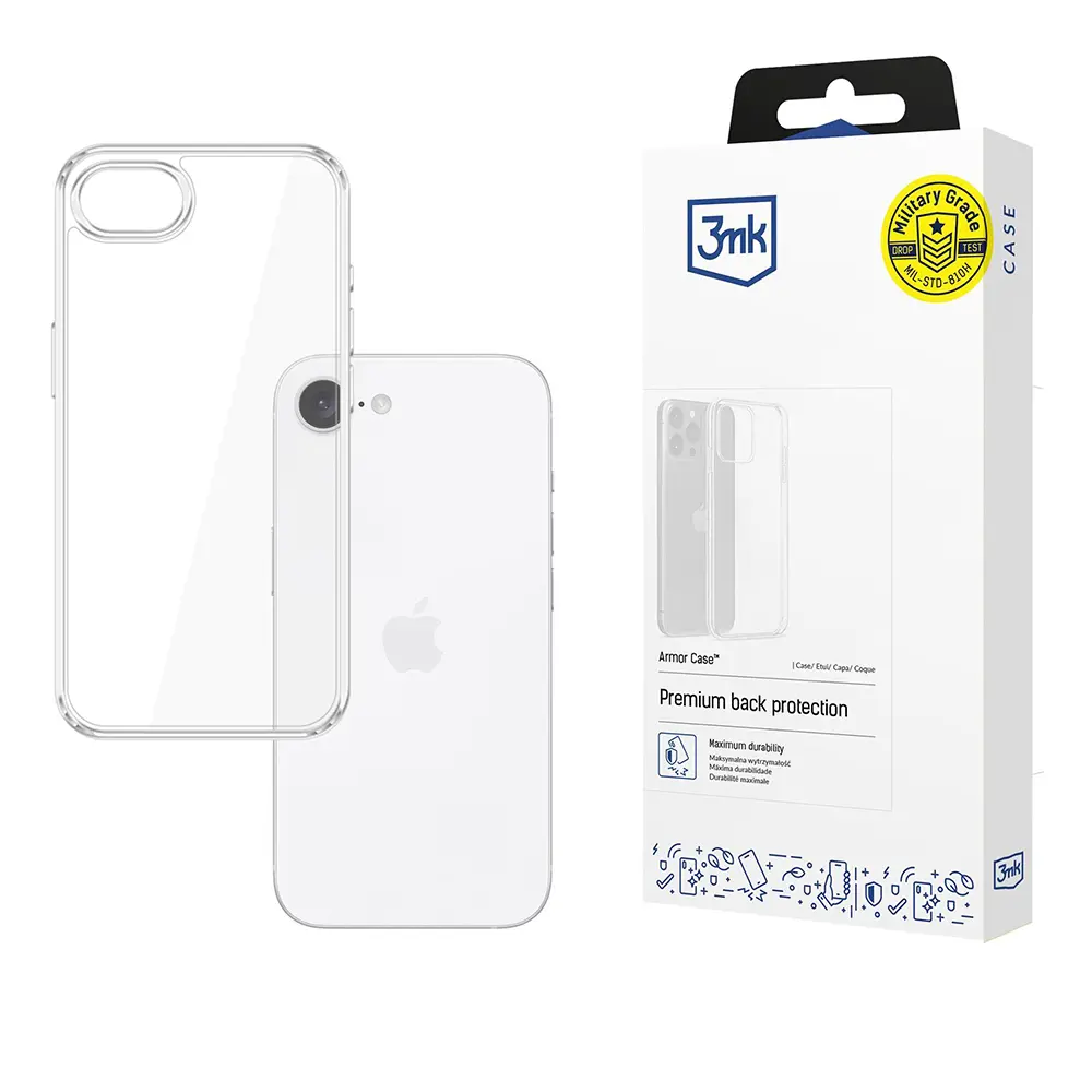 3mk Armor Case iPhone 16e Průhledný