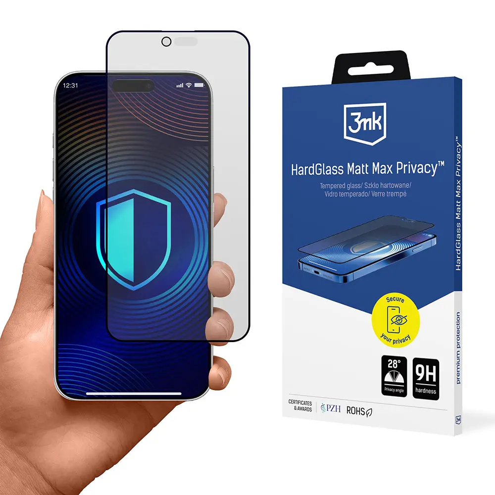 3mk HardGlass Matt Max Tvrzené Sklo iPhone 17 Air Soukromí