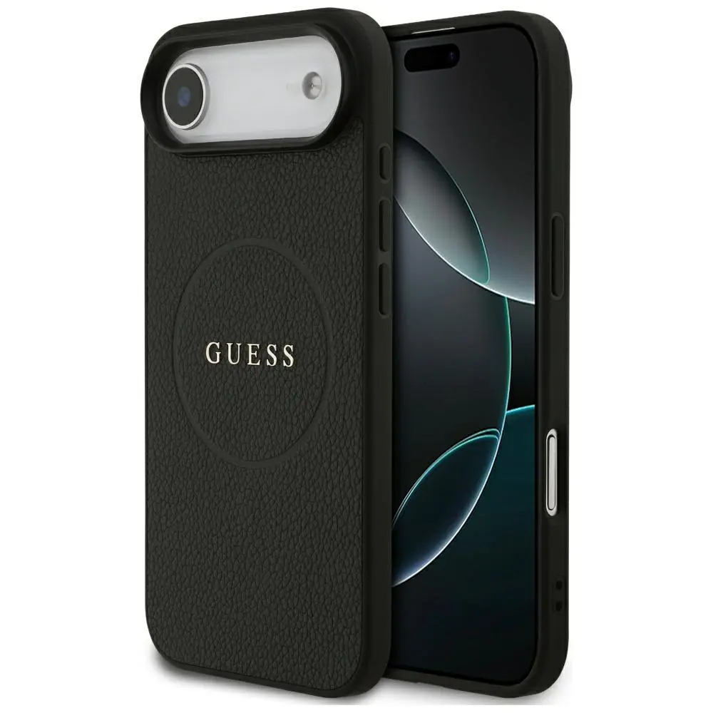 Guess Grained Gold Ring MagSafe GUHMP17MPGHSMMK iPhone 17 Air Černý
