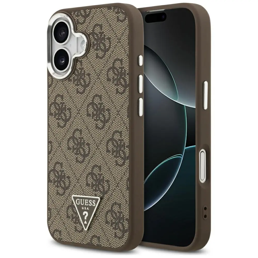 Guess Hardcase 4G Triangle Logo MagSafe iPhone 17 hnědý