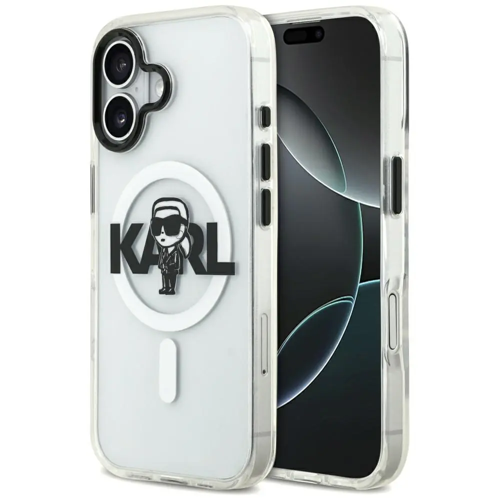 Karl Lagerfeld IML MagSafe Sketch Logo iPhone 17 průhledný Karl